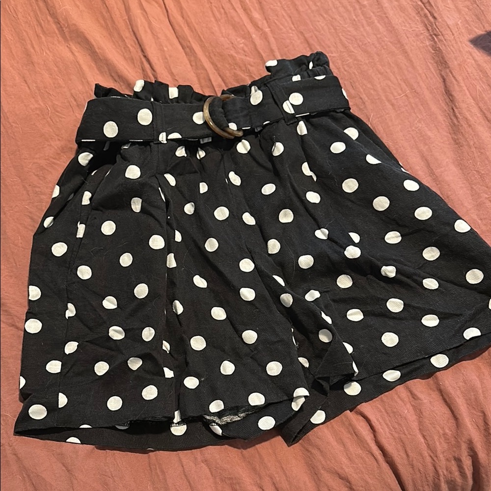 Polka Dot Black Shorts